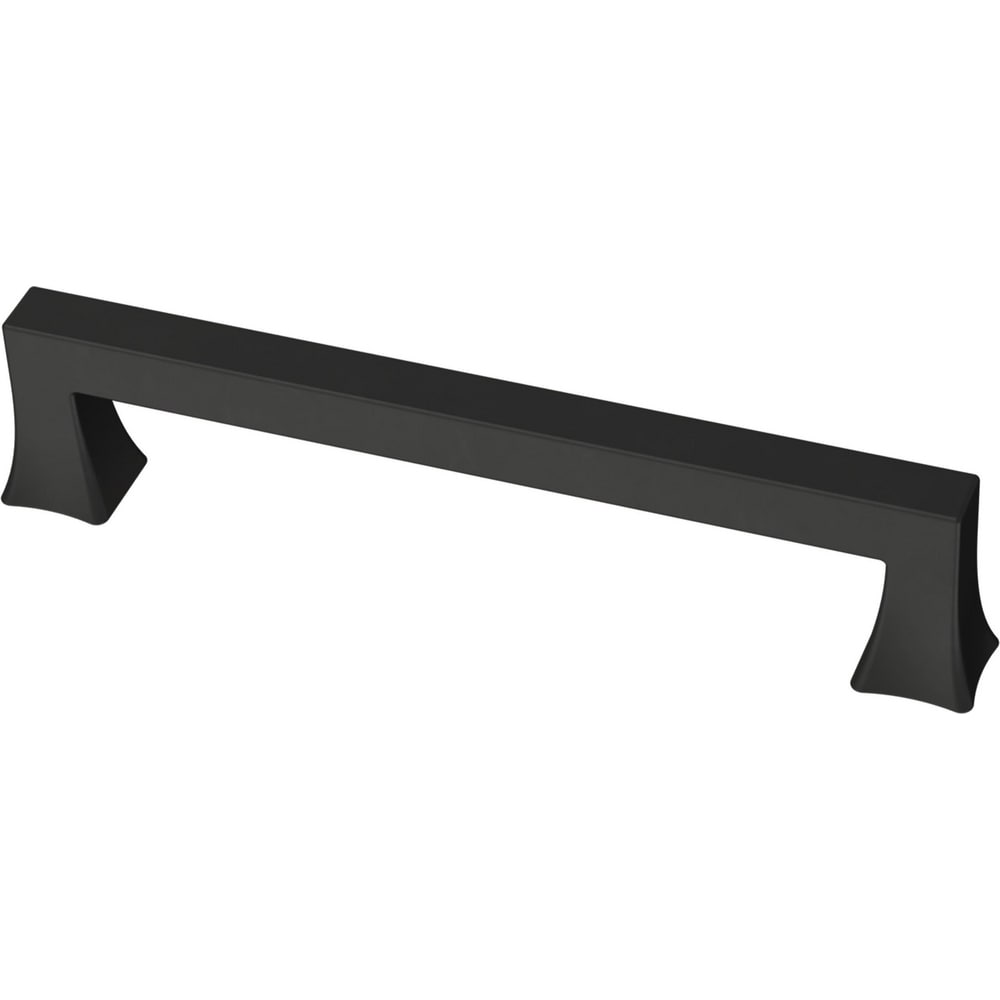Margaret 5-1/16-in , 128mm Center to Center Matte Black Rectangular Handle Drawer Pull