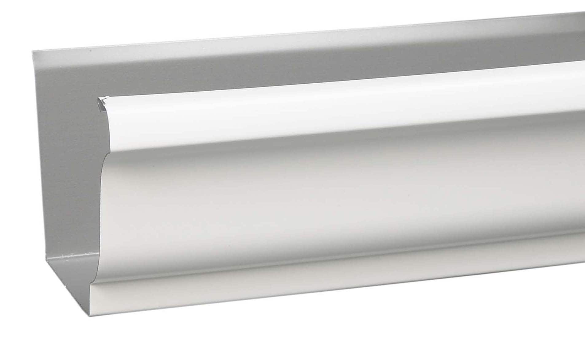 5-in x 120.0-in White Aluminum K style Gutter