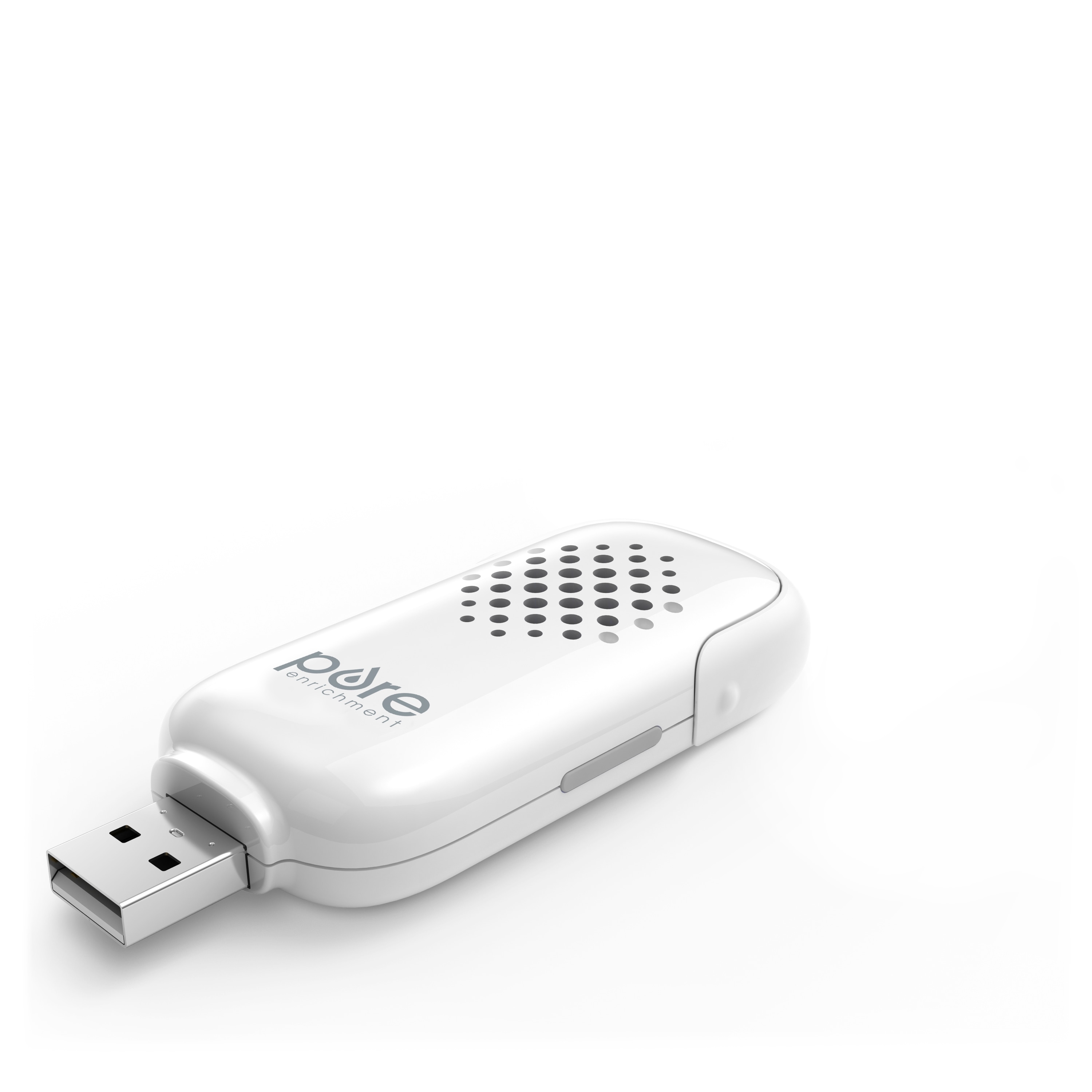 Pure Enrichment PureSpa USB Aroma Diffuser Evaporative Small Space Tabletop Humidifier - White #PESPAUSB