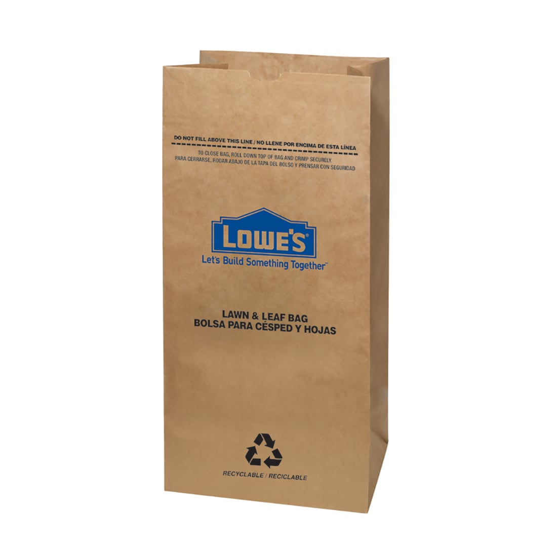 30-Gallon Scent free Brown/Tan Outdoor Paper Lawn and leaf Trash Bag 5 -Count