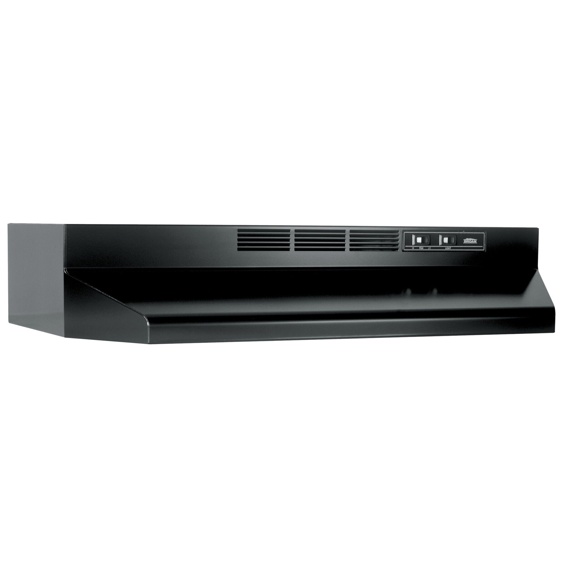 30 inch Ductless Recirculating Black Under Cabinet Range Hood with Charcoal Filter