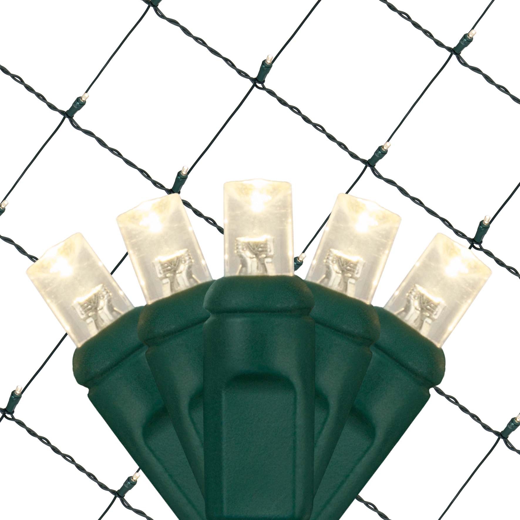 5mm LED Christmas Lights 100 4-ft x 6-ft Constant White Christmas Net Lights ENERGY STAR Certified