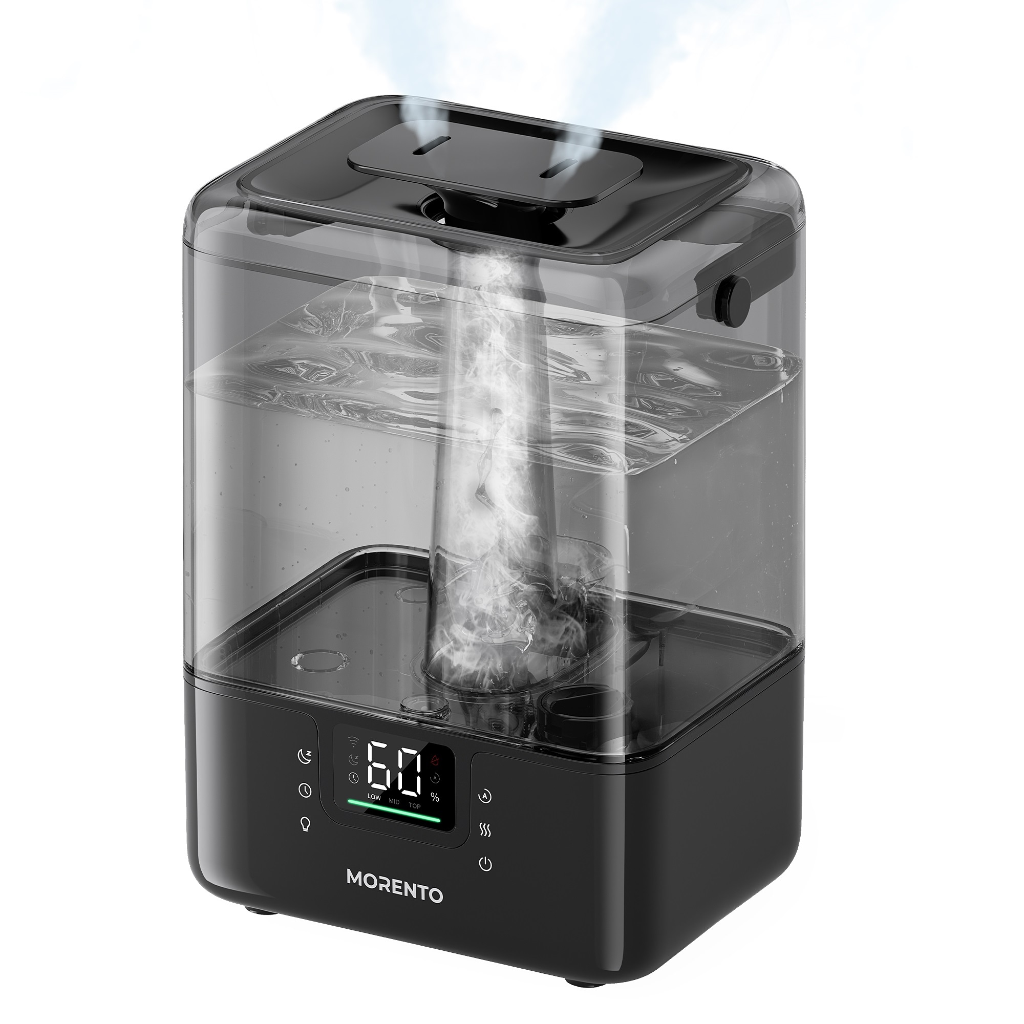 MORENTO Cool mist Medium Room Tabletop Humidifier - Black #LSUSMR6WBK