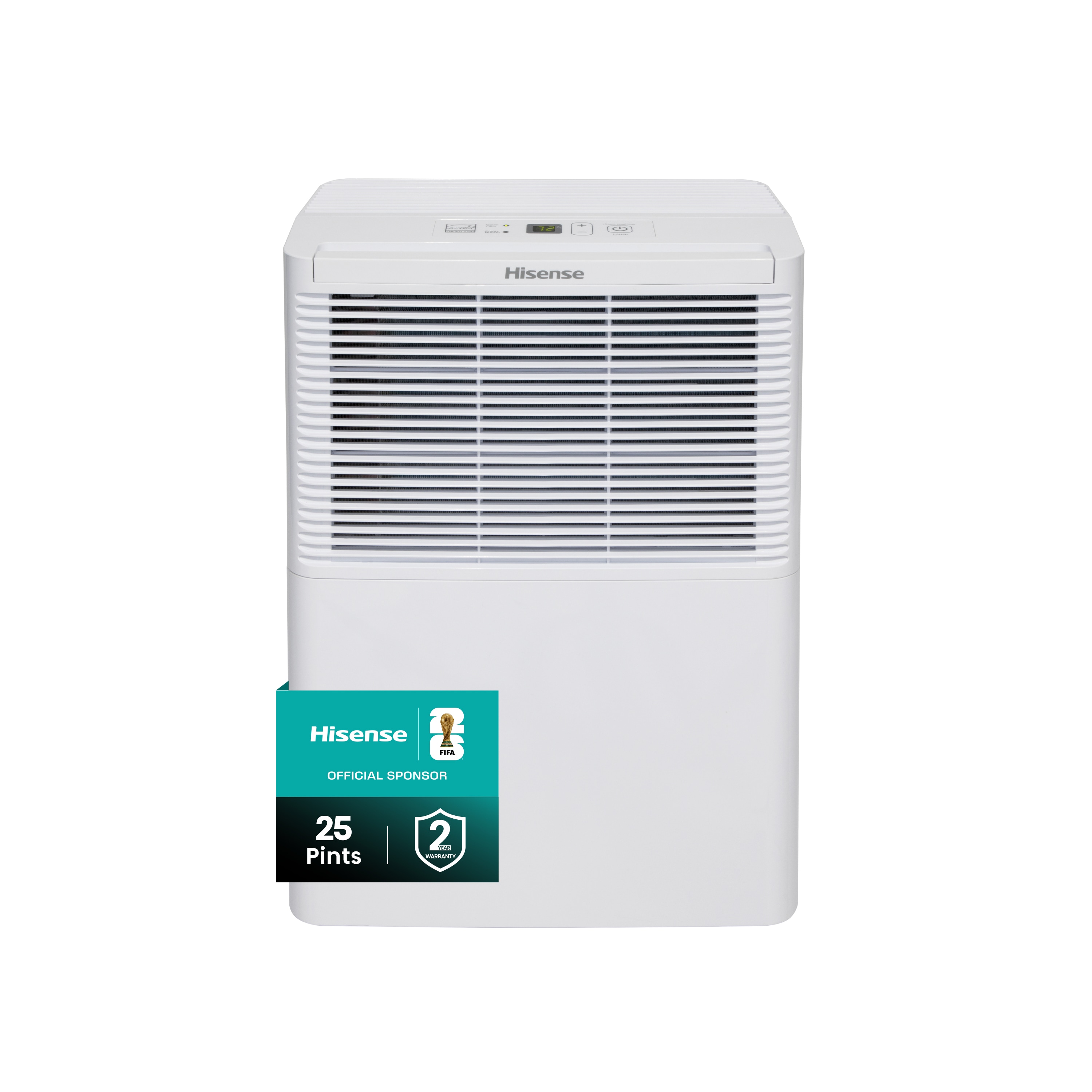 Hisense 25 -Pint Large Room Dehumidifier For Basements , Bathrooms , Crawlspaces , ENERGY STAR Certified White #DH2524K1W