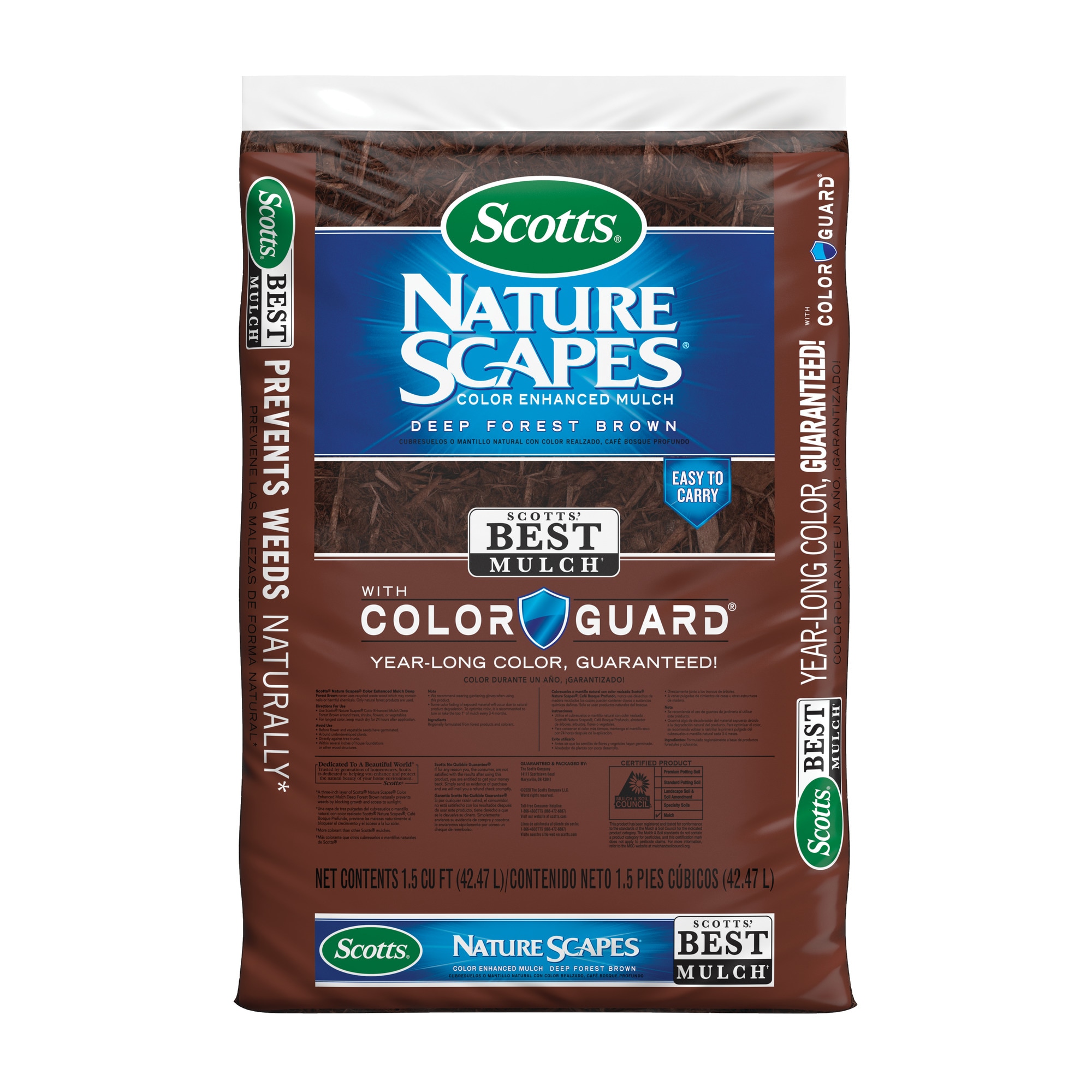 Nature Scapes Color Enhanced 1.5-cu ft Deep Forest Brown Blend Mulch