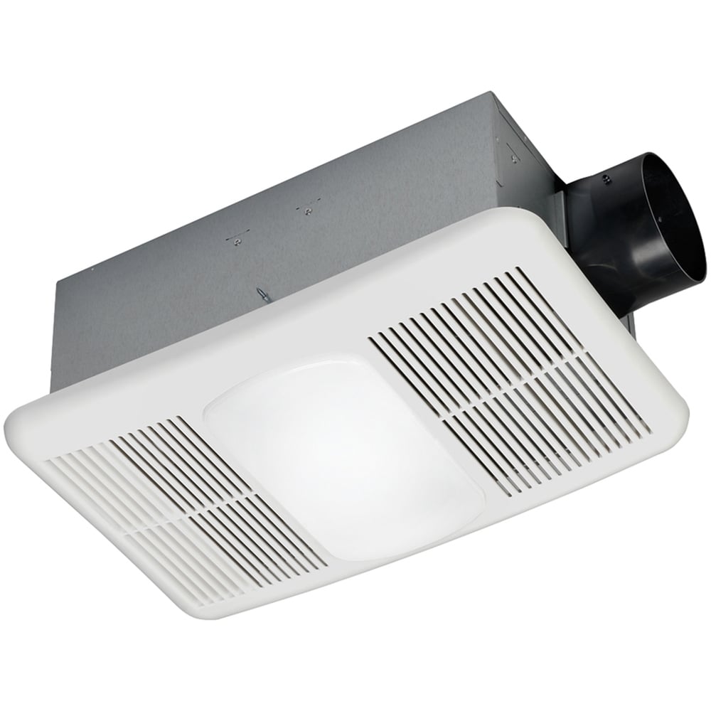 1.5-Sone 80-CFM White Lighted Bathroom Fan and Heater