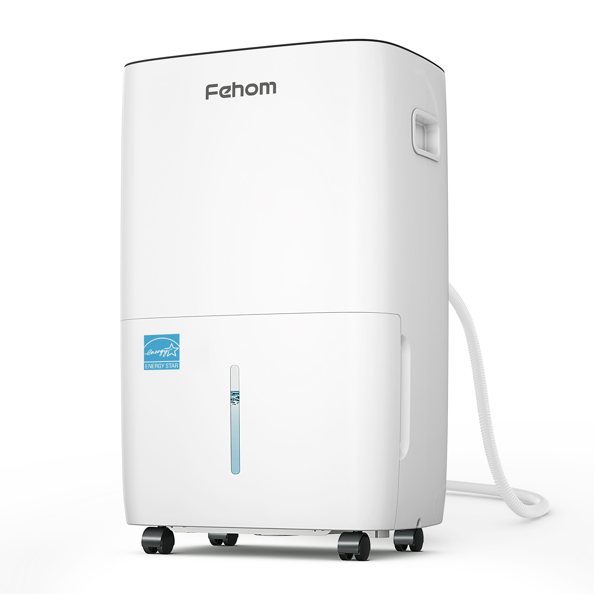 Fehom 80 -Pint Large Room Dehumidifier For Basements , Bathrooms , Crawlspaces , ENERGY STAR Certified White #025L-JD-80