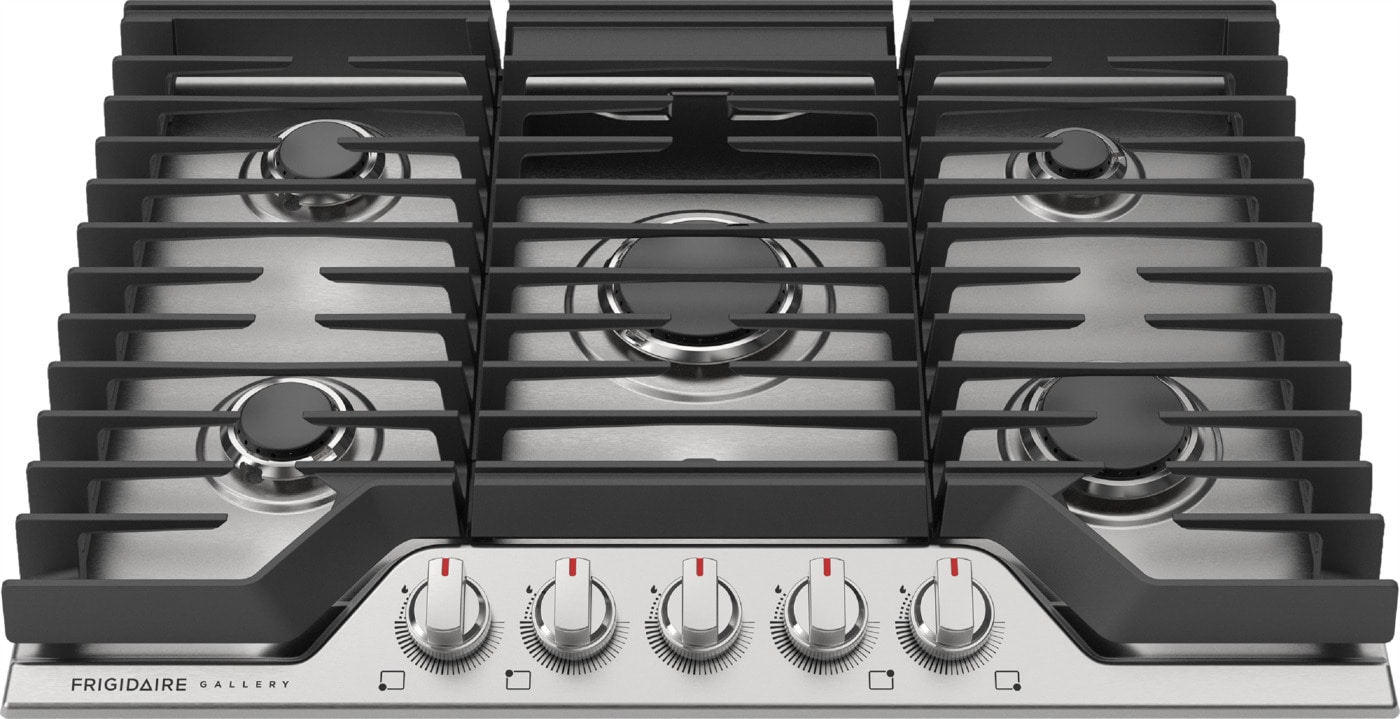 Gallery 30-in 5 burners Stainless steel Gas Cooktop